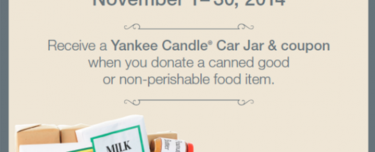 Yankee Candle November Food Drive